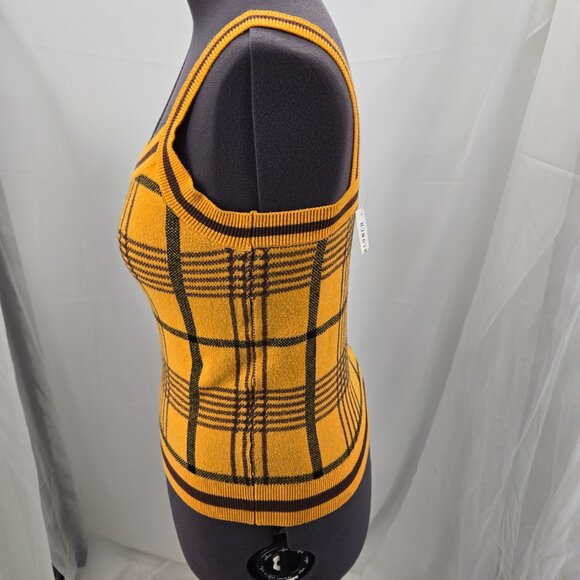 810-20 NWT Harry Potter Hufflepuff Plaid Knit Tank Top - BoxLunch Exclusive Size - Picture 3 of 8